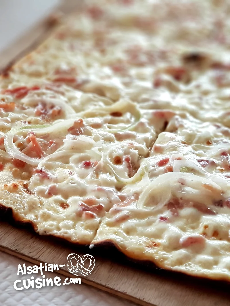 Alsatian tarte flambée